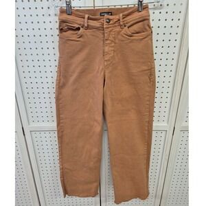 Toad&Co Balsam Seeded Cutoff Pant Cedar Brown Raw Hem Size 0